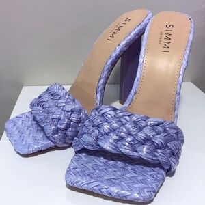 Simmi london lilac slides heeled shoes